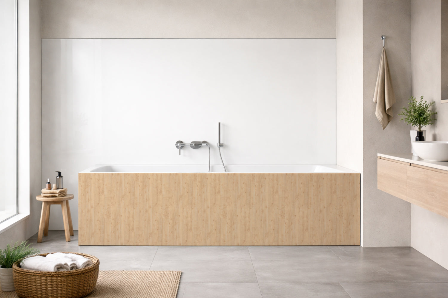 Badewannenverkleidung Holzoptik