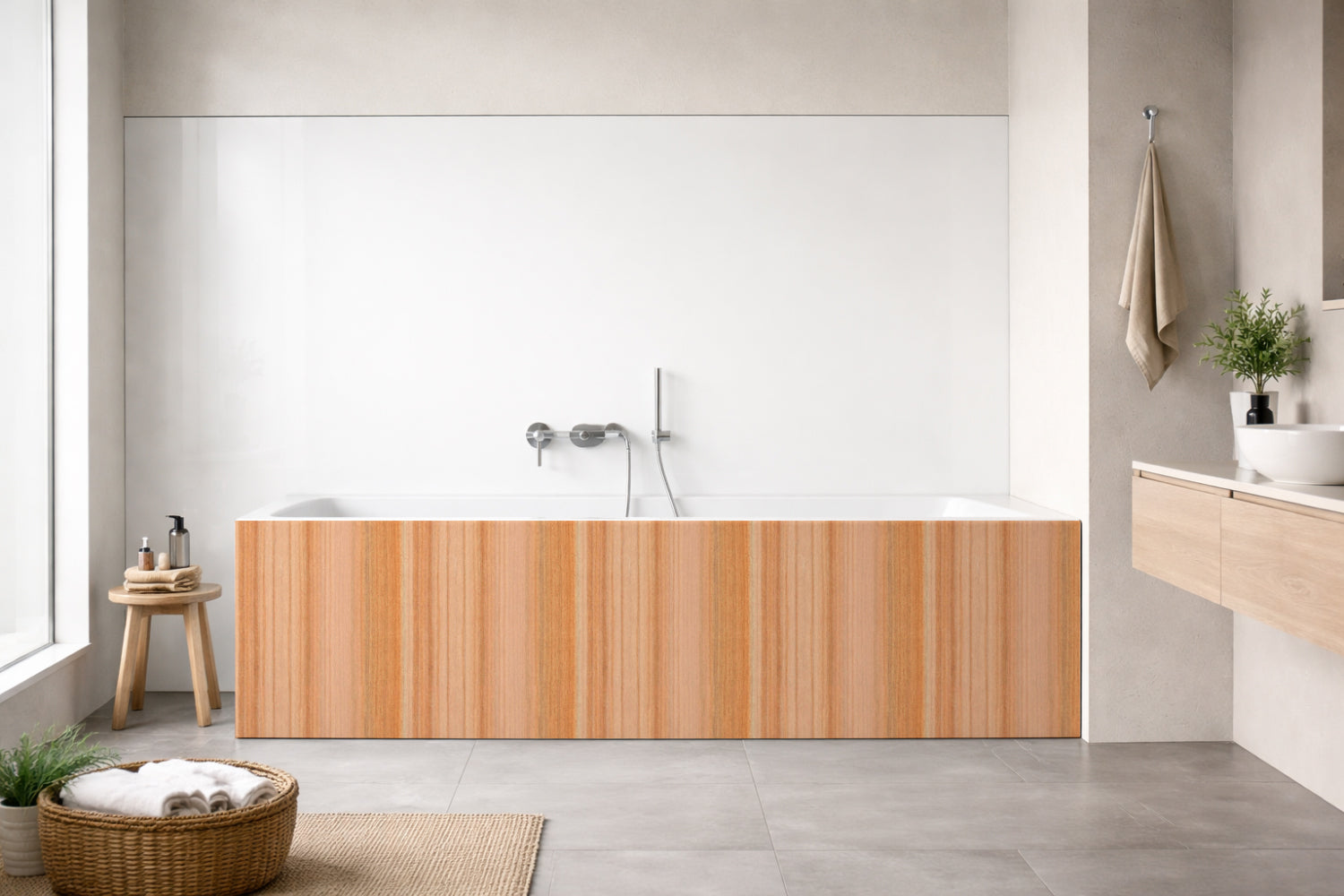 Badewannenverkleidung Holzoptik