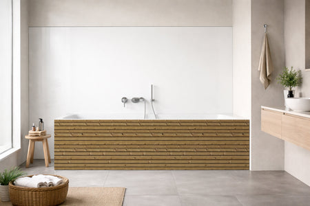 Badrückwand Holzoptik