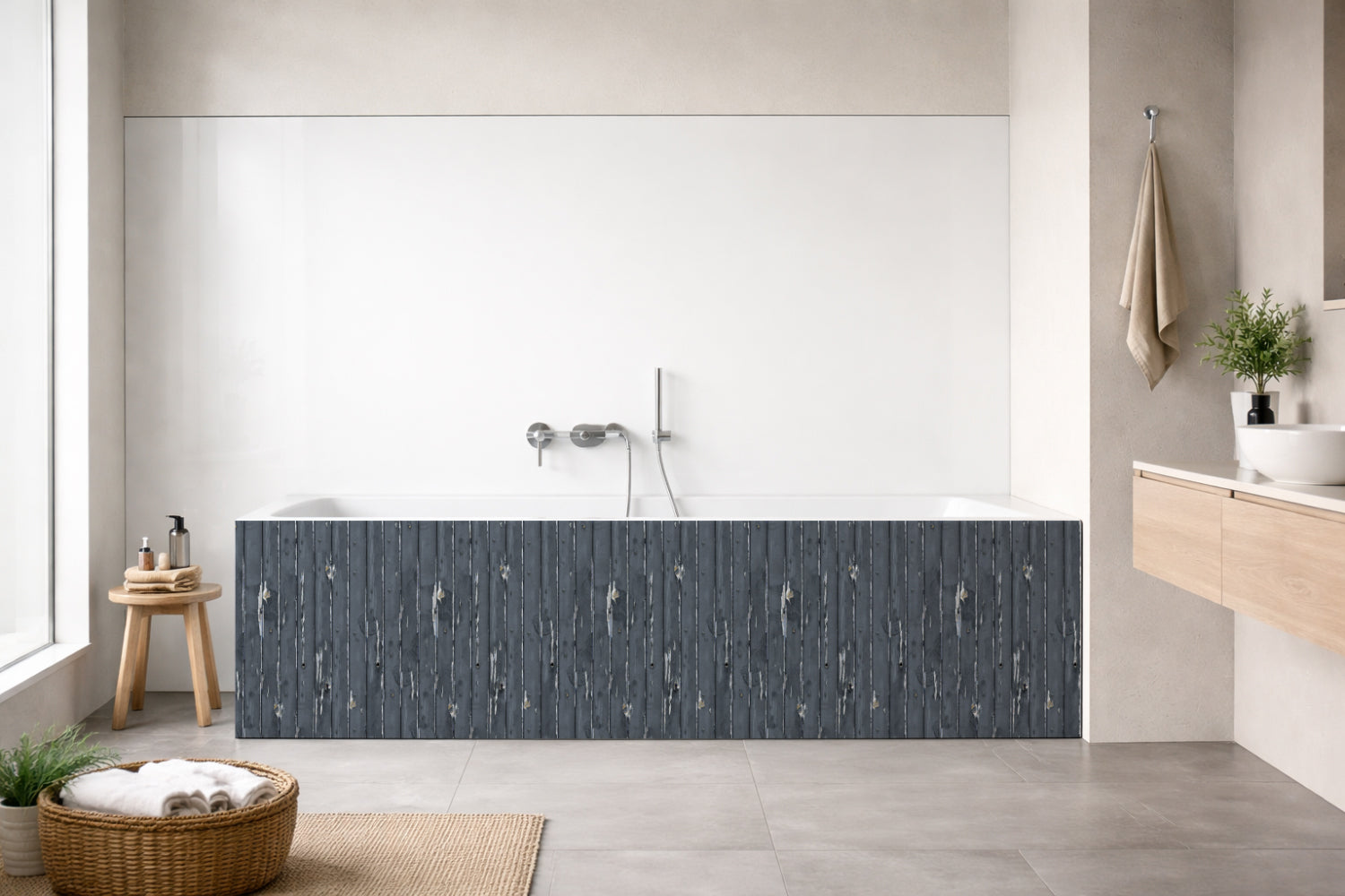 Badewannenverkleidung Holzoptik