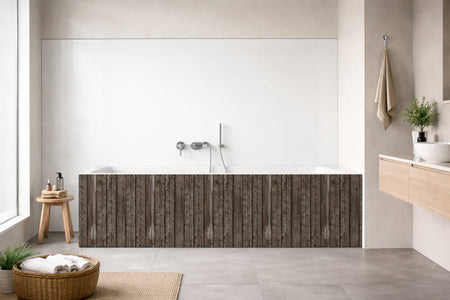 Badrückwand Holzoptik