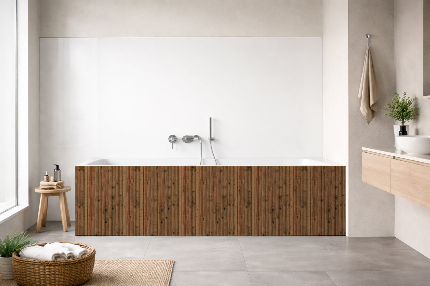 Badewannenverkleidung Holzoptik