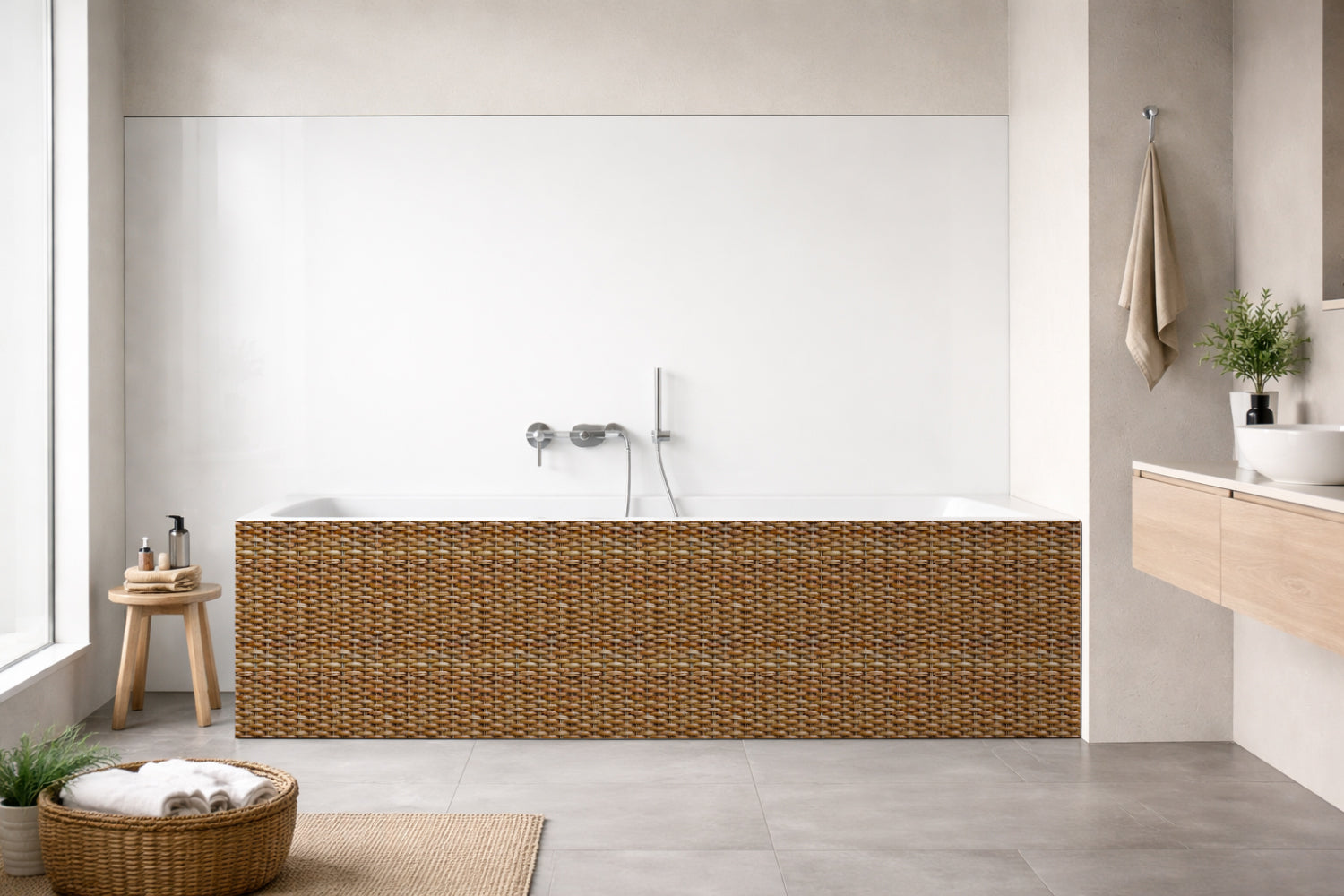 Badewannenverkleidung Holzoptik