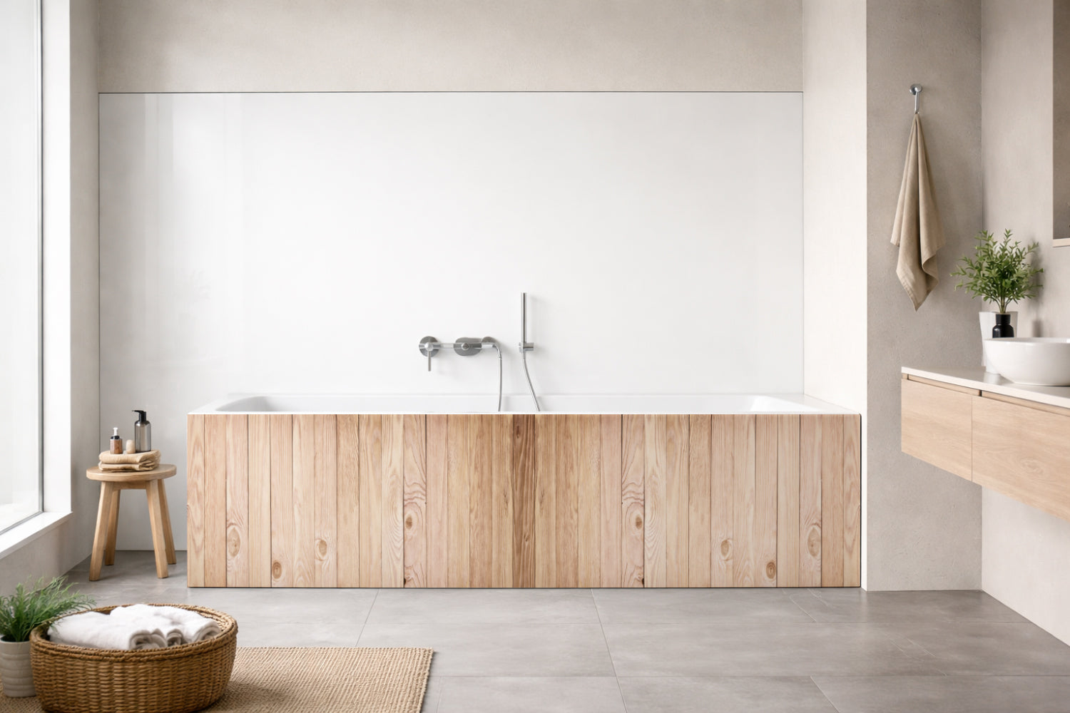 Badewannenverkleidung Holzoptik
