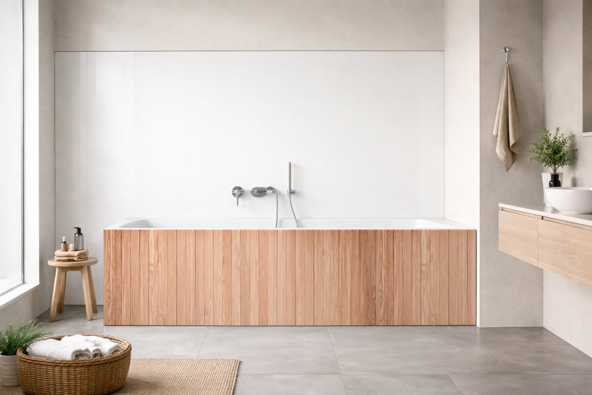 Badewannenverkleidung Holzoptik