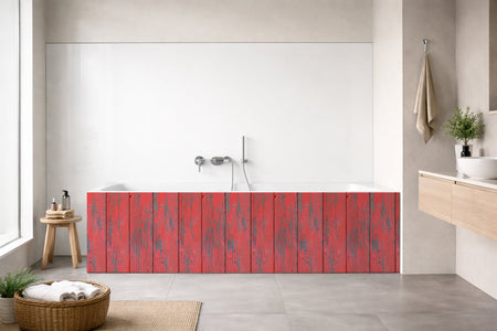 Badrückwand Holzoptik