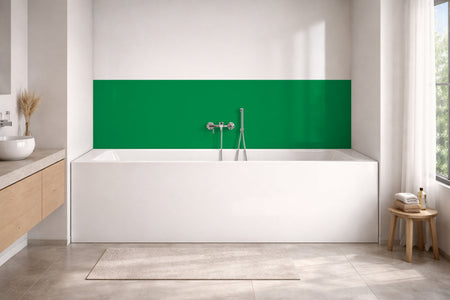 Badrückwand Einfarbig RAL 6037 Reingrün