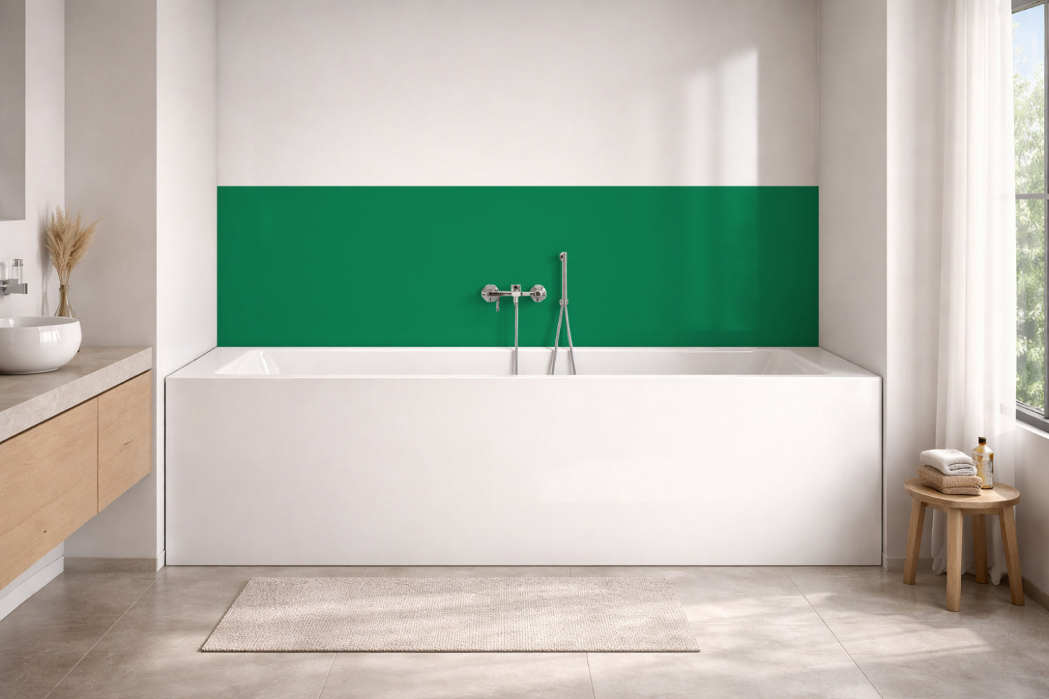Badewannenverkleidung Einfarbig RAL 6032 Signalgrün