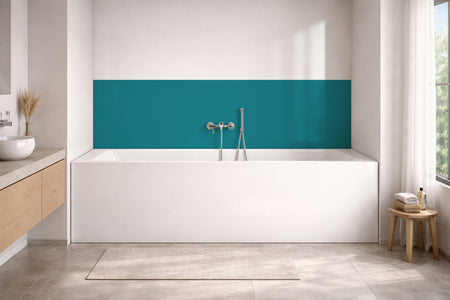 Badewannenverkleidung Einfarbig RAL 5018 Türkisblau