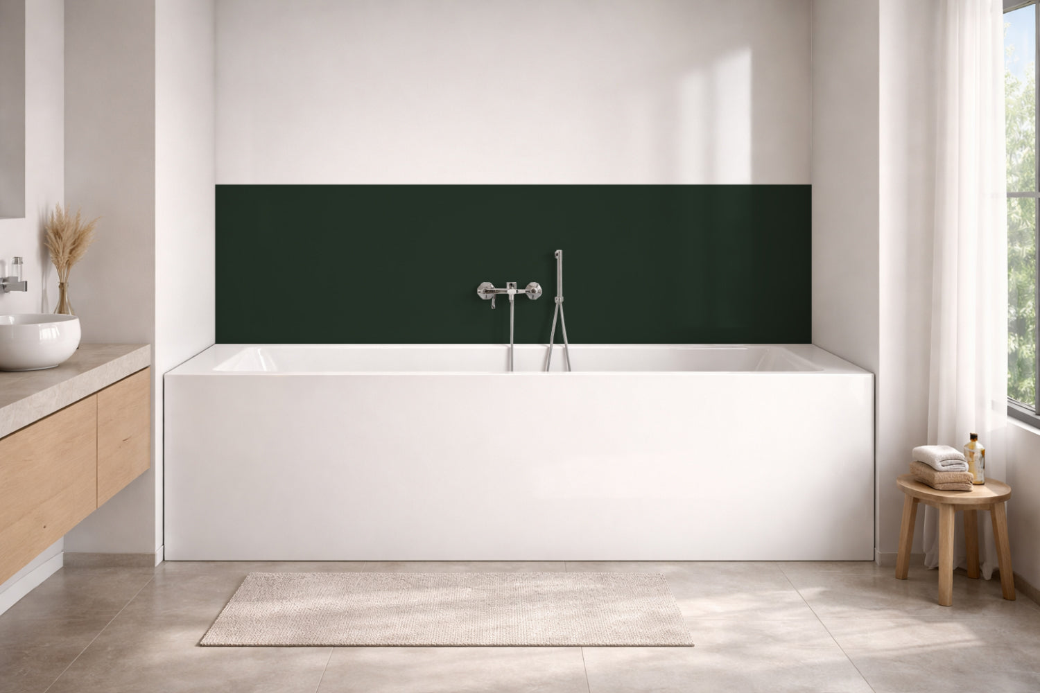 Badewannenverkleidung Einfarbig RAL 6009 Tannengrün