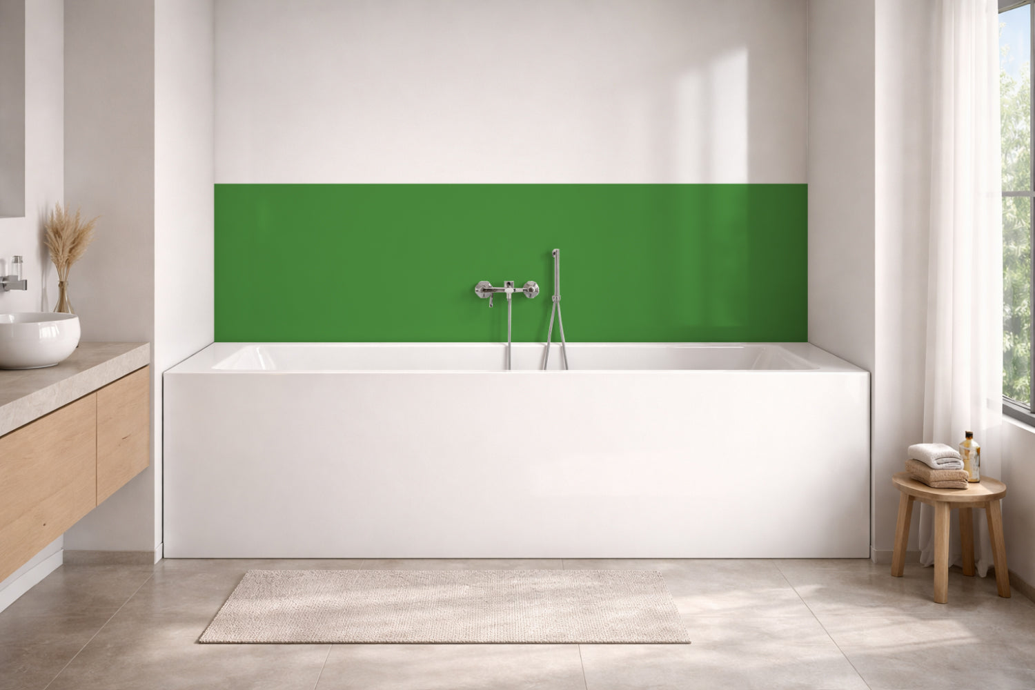 Badewannenverkleidung Einfarbig RAL 6010 Grasgrün