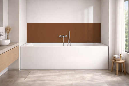 Badewannenverkleidung Einfarbig RAL 8003 Lehmbraun