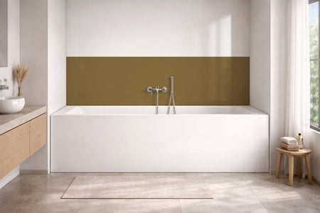 Badewannenverkleidung Einfarbig RAL 1036 Perlgold