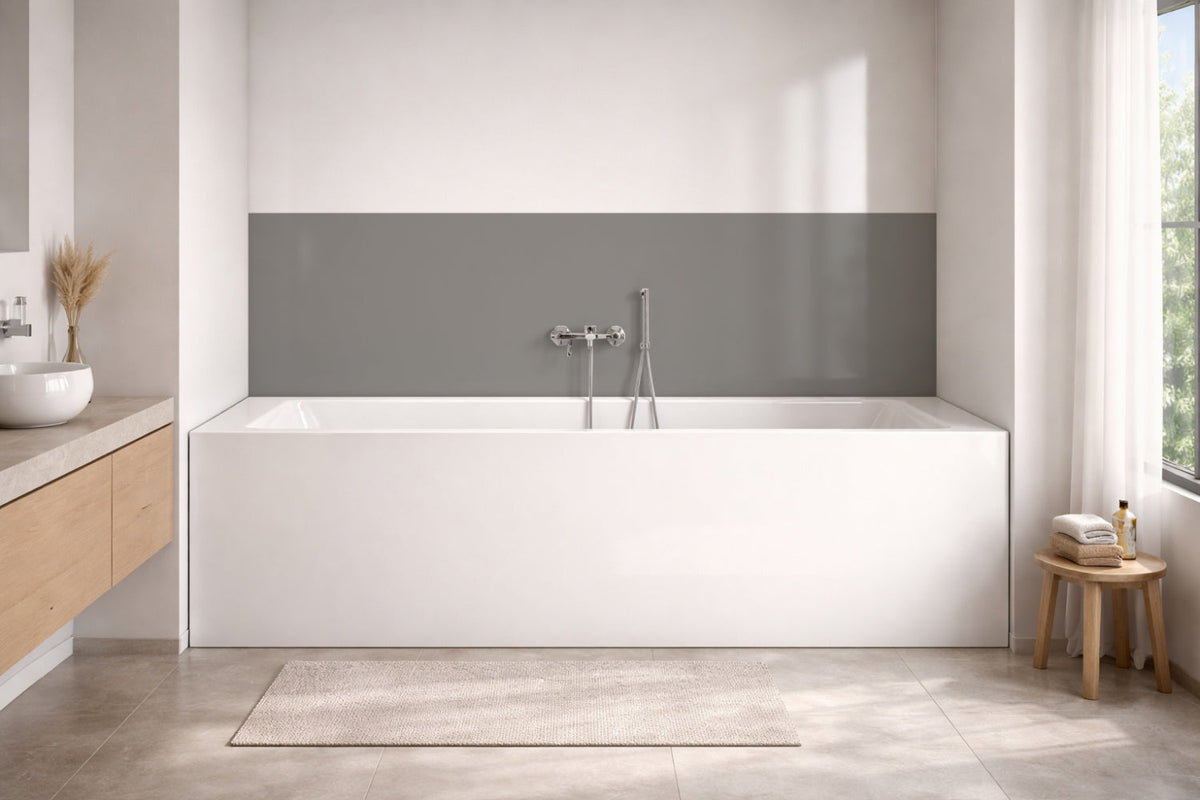 Badewannenverkleidung Einfarbig RAL 9007 Graualuminium