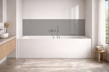 Badewannenverkleidung Einfarbig RAL 9006 Weißaluminium