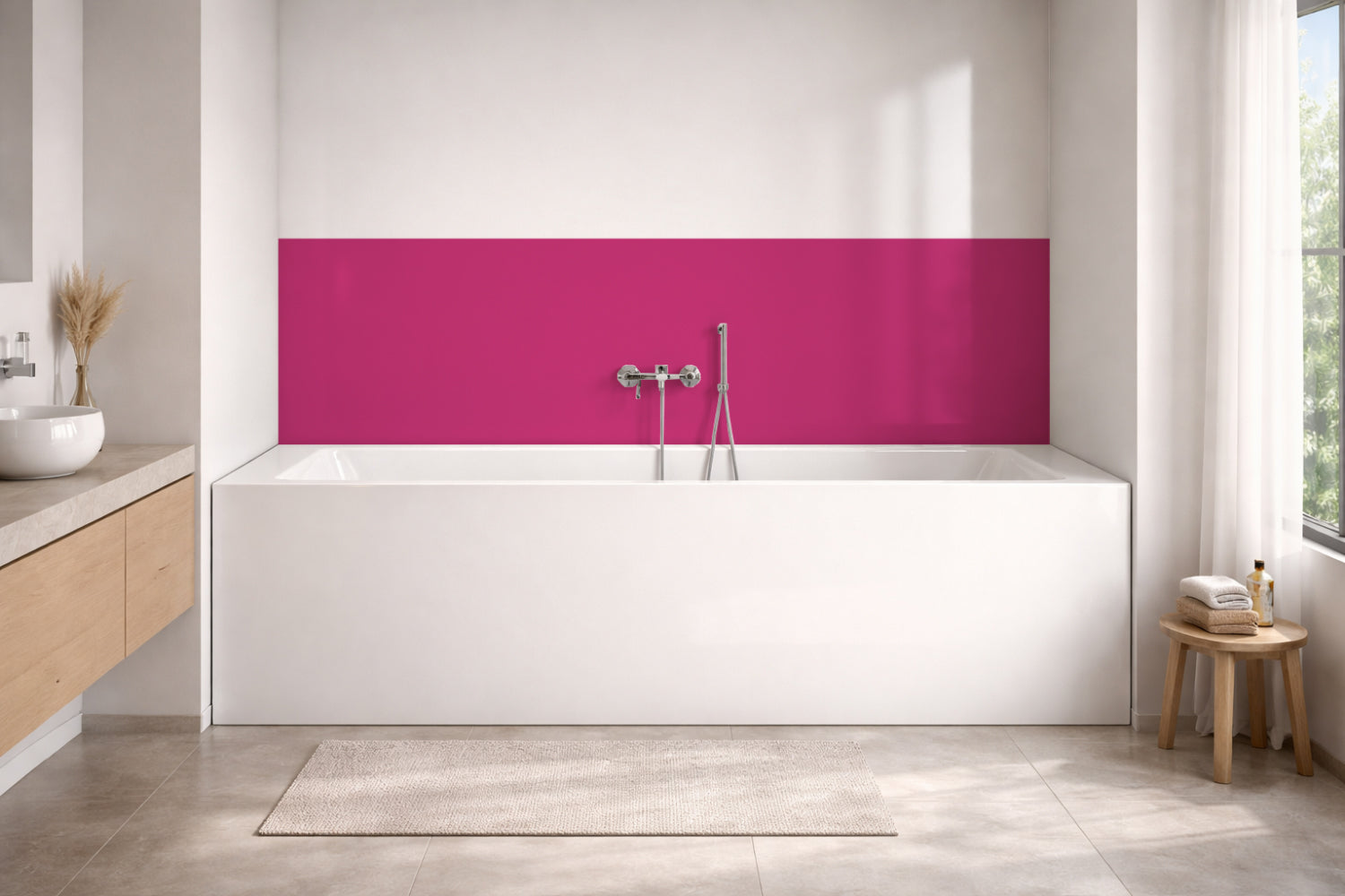 Badewannenverkleidung Einfarbig RAL 4003 Erikaviolett