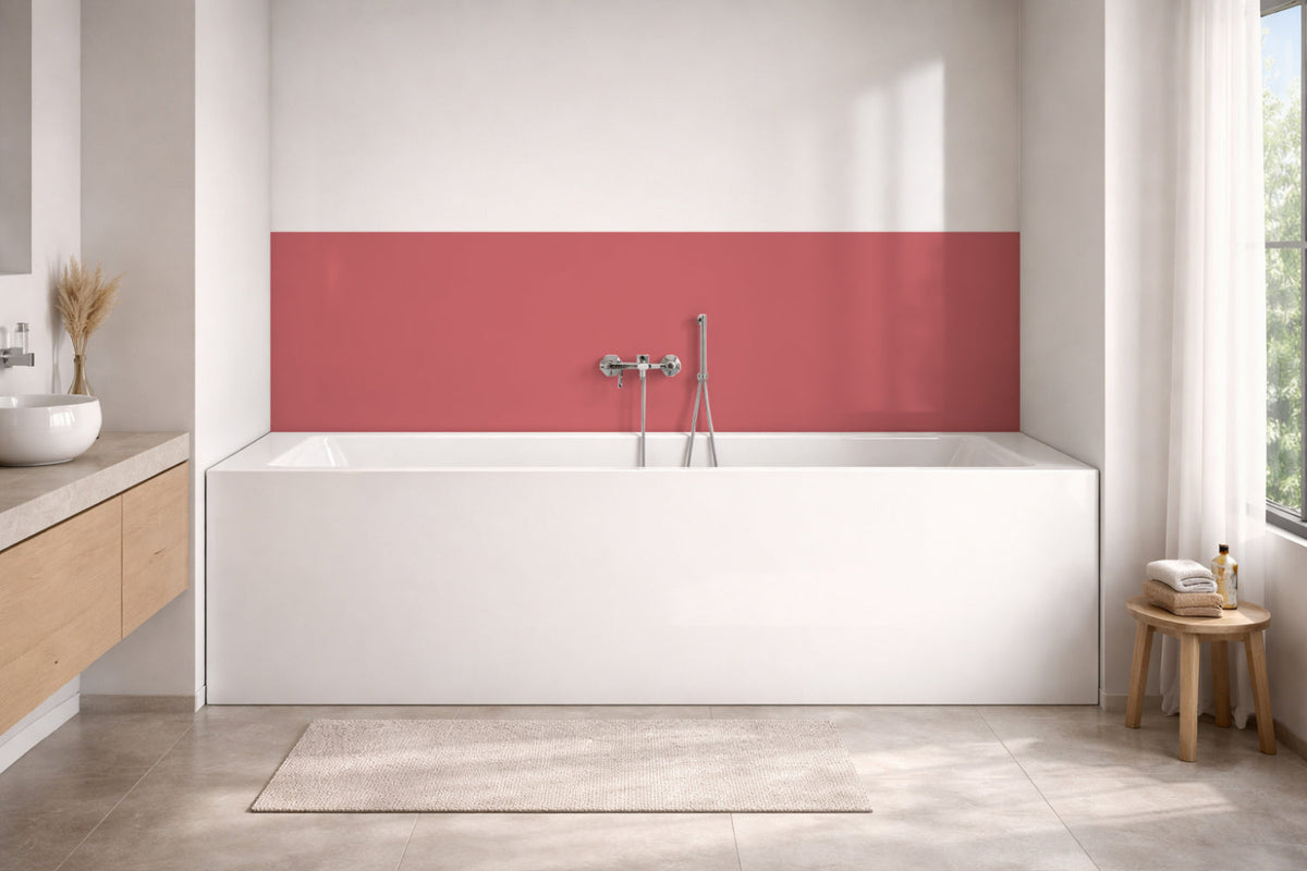 Badewannenverkleidung Einfarbig RAL 3017 Rose