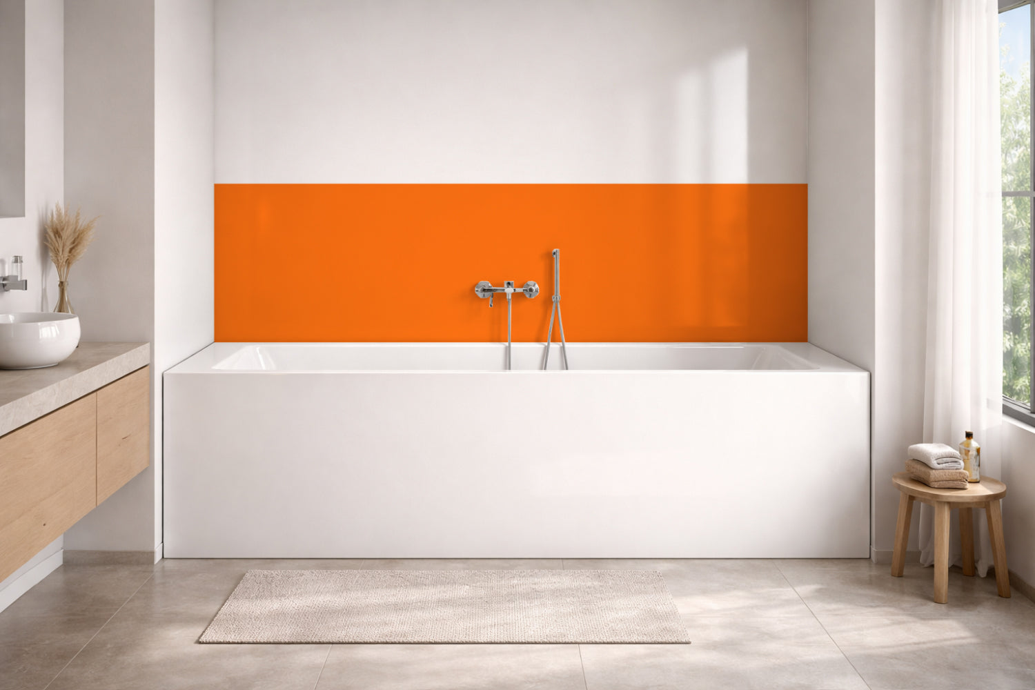 Badewannenverkleidung Einfarbig RAL 2003 Pastellorange