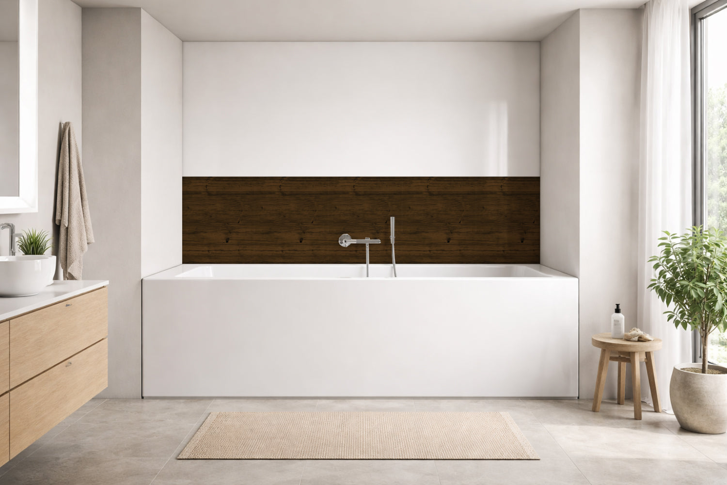 Badewannenverkleidung Holzoptik