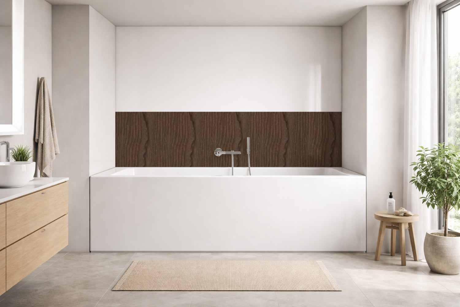 Badewannenverkleidung Holzoptik