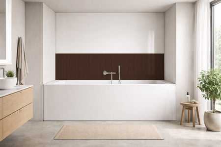 Badrückwand Holzoptik