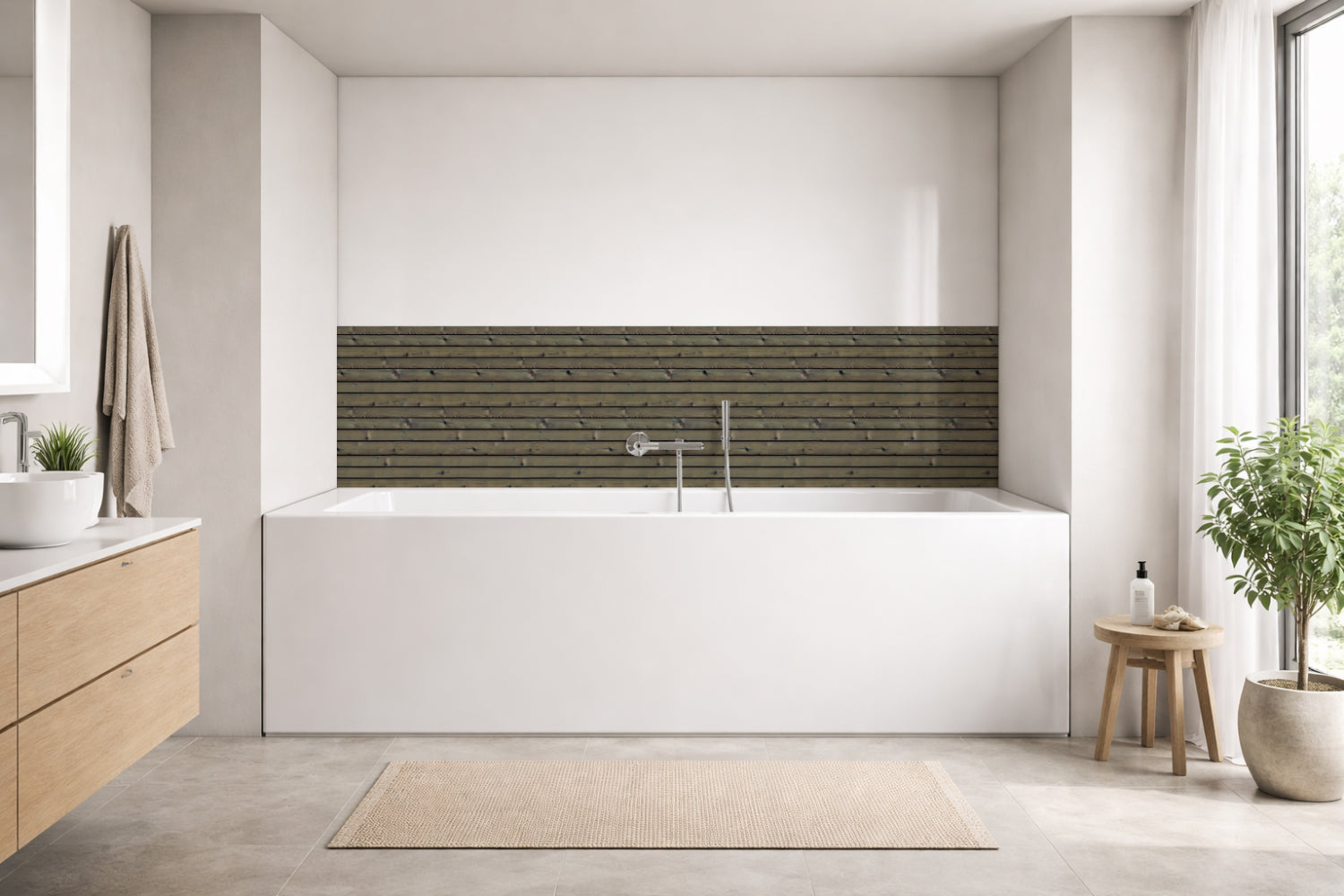 Badewannenverkleidung Holzoptik