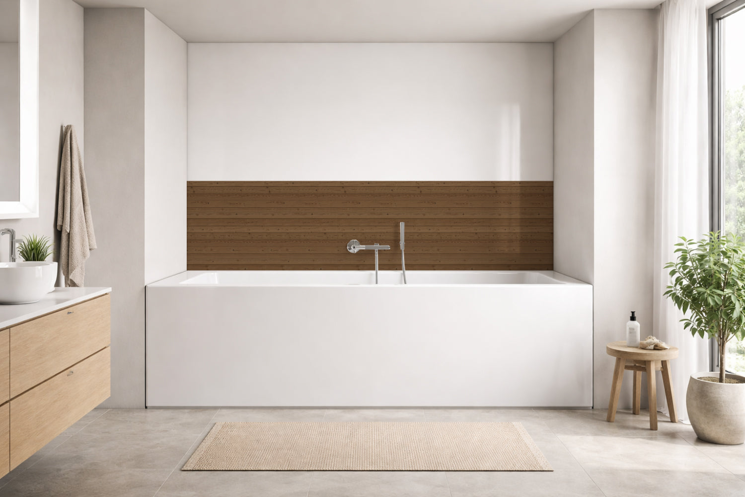 Badewannenverkleidung Holzoptik