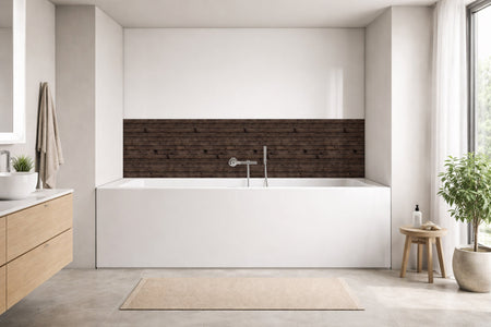 Badrückwand Holzoptik