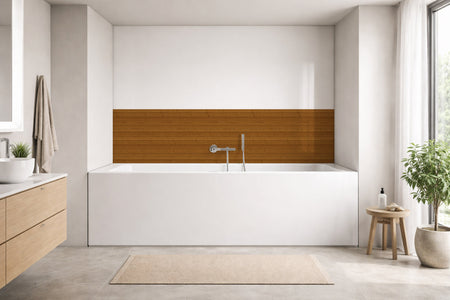 Badrückwand Holzoptik
