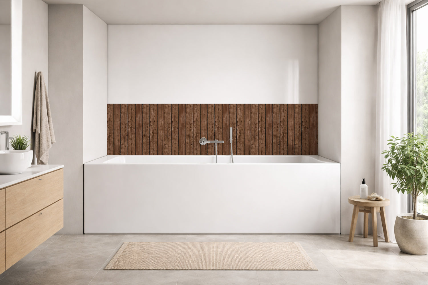 Badewannenverkleidung Holzoptik