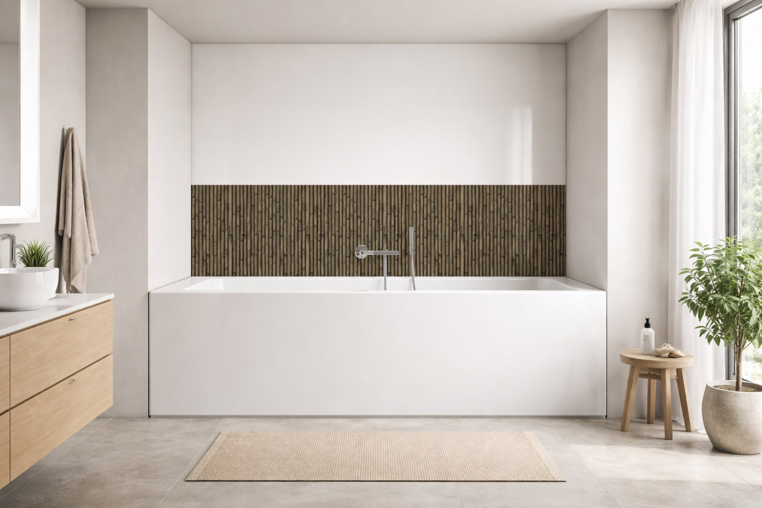 Badewannenverkleidung Holzoptik