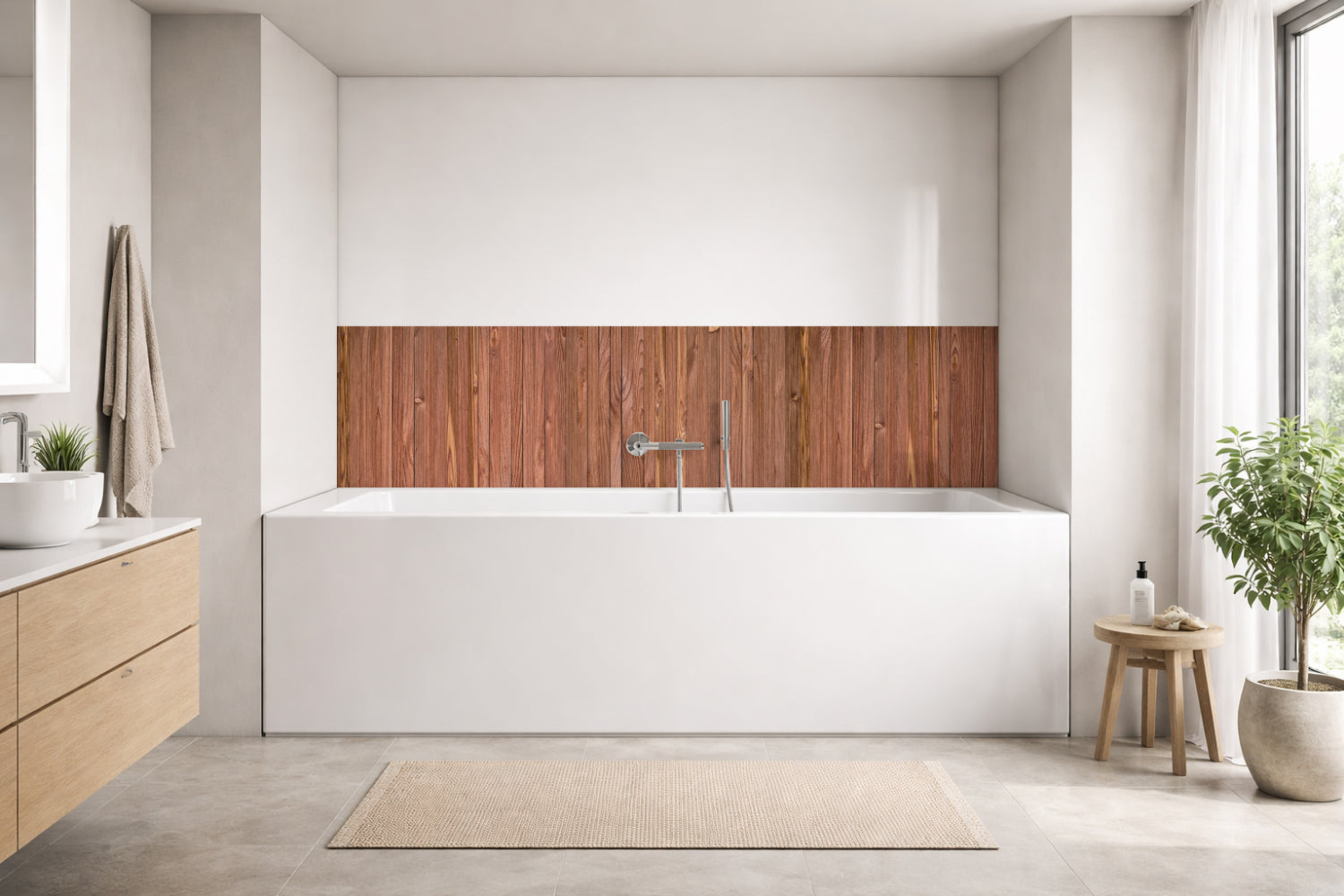 Badewannenverkleidung Holzoptik