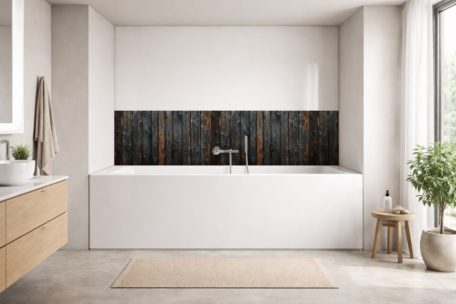 Badewannenverkleidung Holzoptik