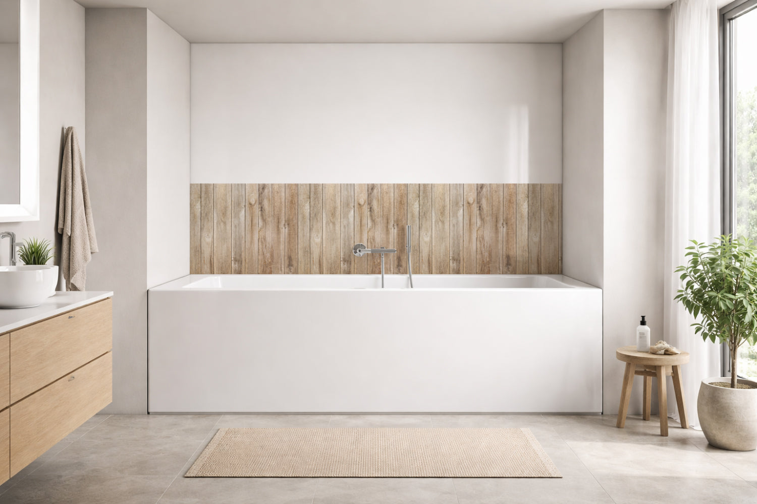 Badewannenverkleidung Holzoptik