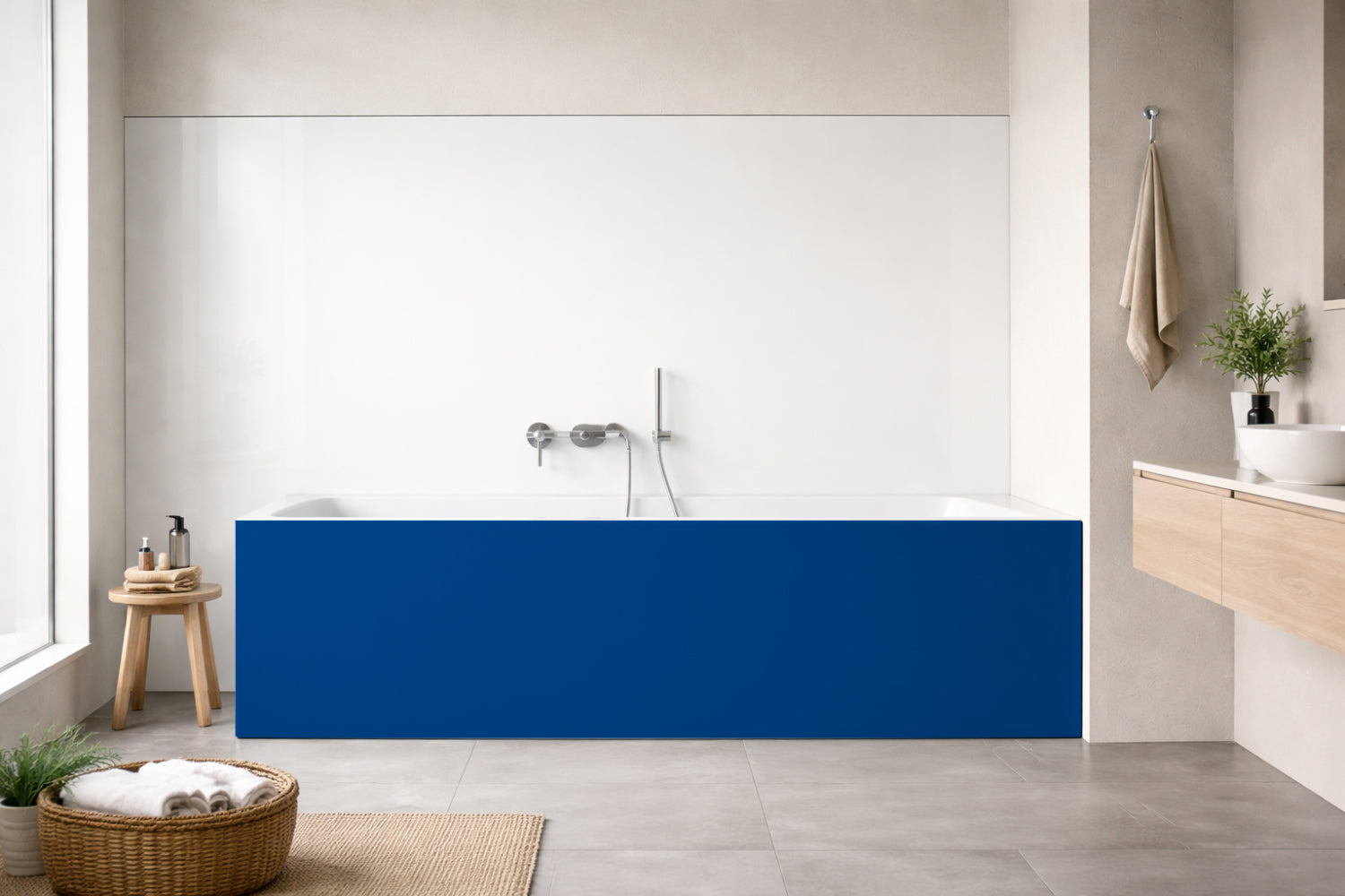 Badewannenverkleidung Einfarbig RAL 5005 (Signalblau)