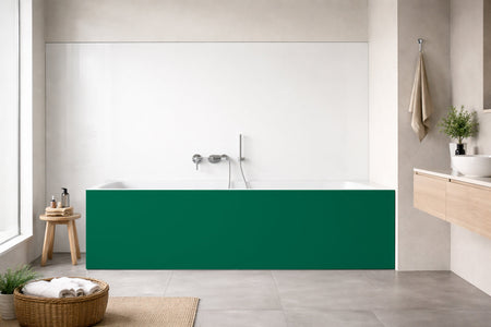 Badrückwand Einfarbig RAL 6016 (Türkisgrün)