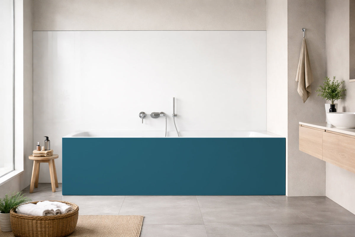 Badewannenverkleidung Einfarbig RAL 5025 Perlenzianblau