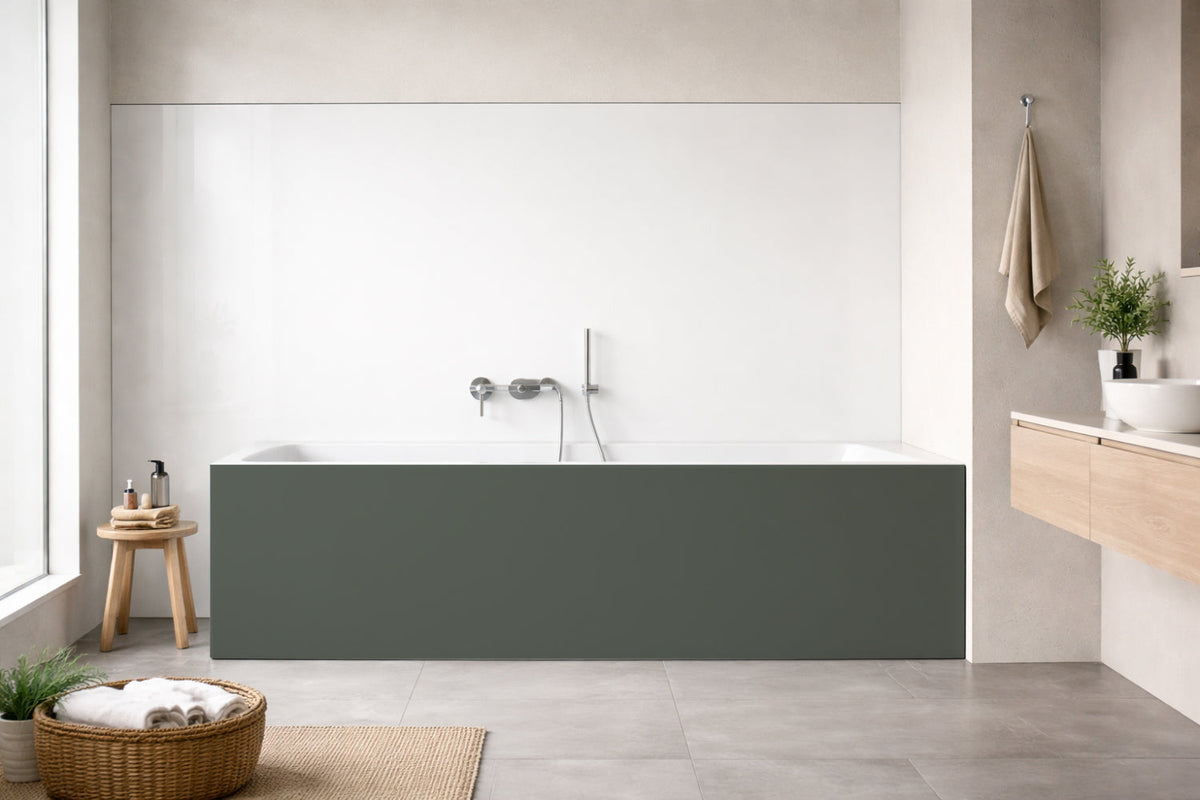 Badewannenverkleidung Einfarbig RAL 7009 Grüngrau