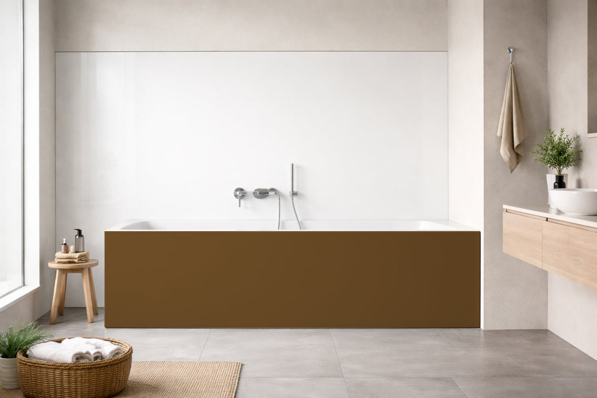 Badewannenverkleidung Einfarbig RAL 8008 Olivbraun