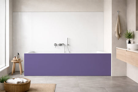 Badrückwand Einfarbig RAL 4005 Blaulila
