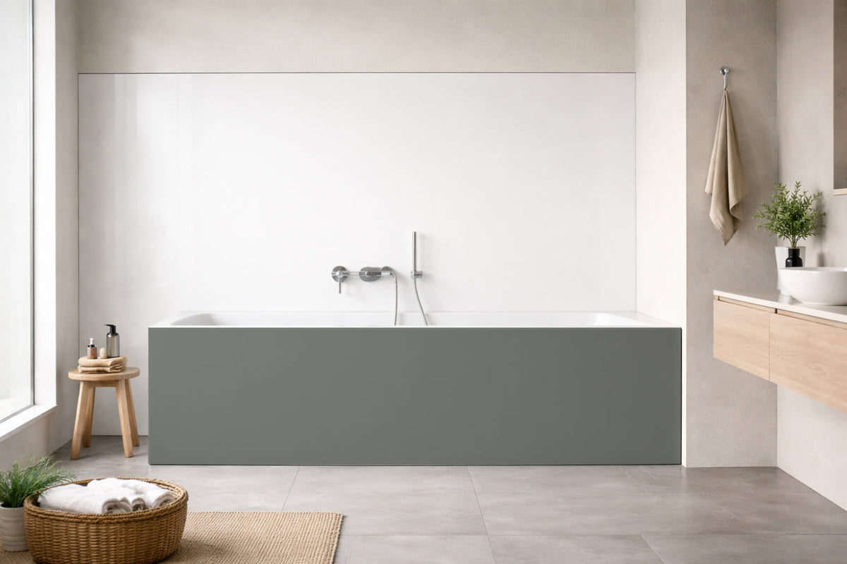 Badewannenverkleidung Einfarbig RAL 7023 Betongrau