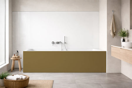 Badewannenverkleidung Einfarbig RAL 1036 Perlgold