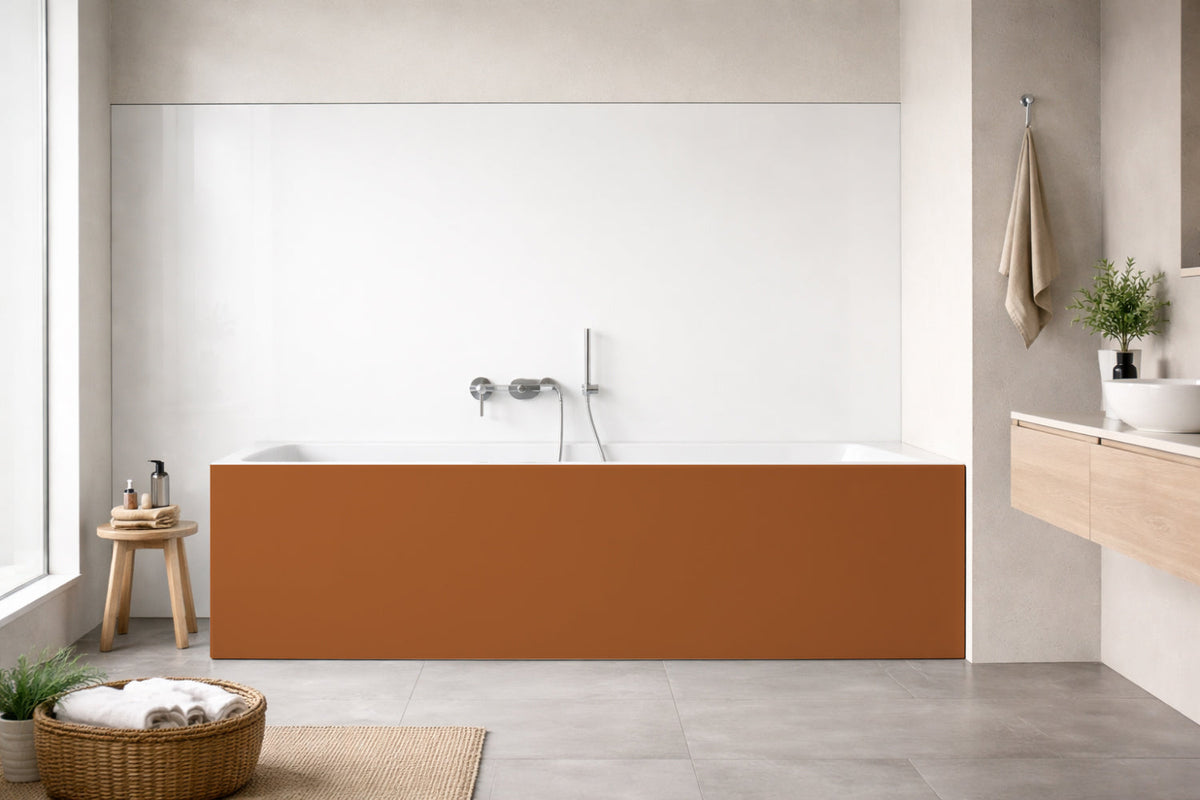 Badewannenverkleidung Einfarbig RAL 8023 Orangbraun