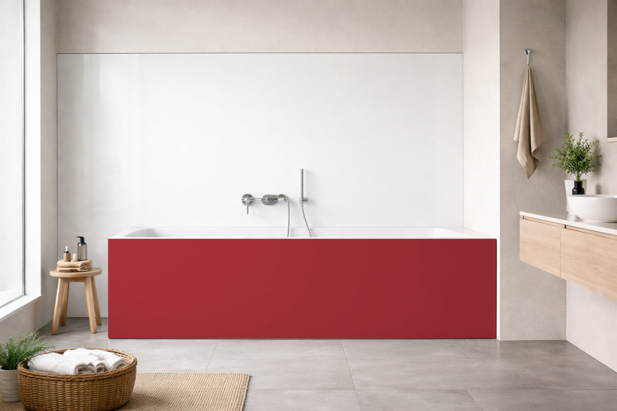 Badrückwand Einfarbig RAL 3031 Orientrot
