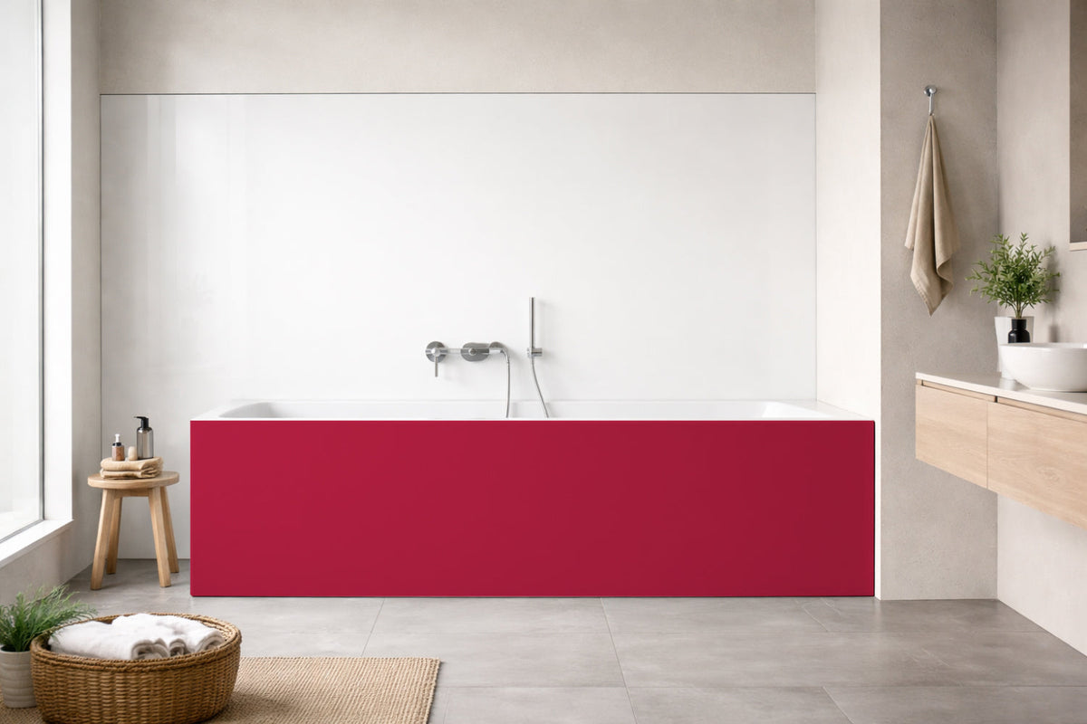 Badewannenverkleidung Einfarbig RAL 3027 Himbeerrot