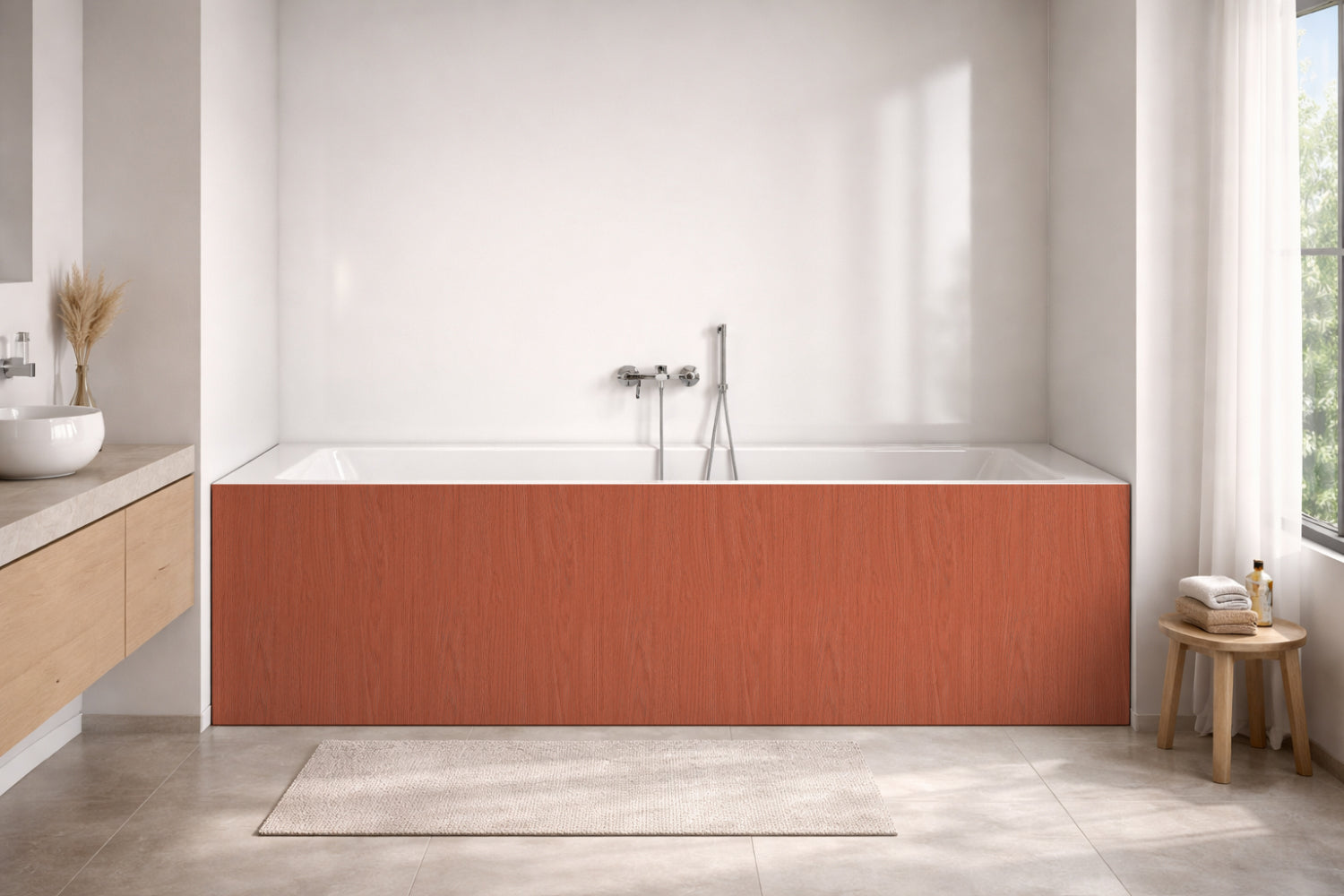 Badewannenverkleidung Holzoptik
