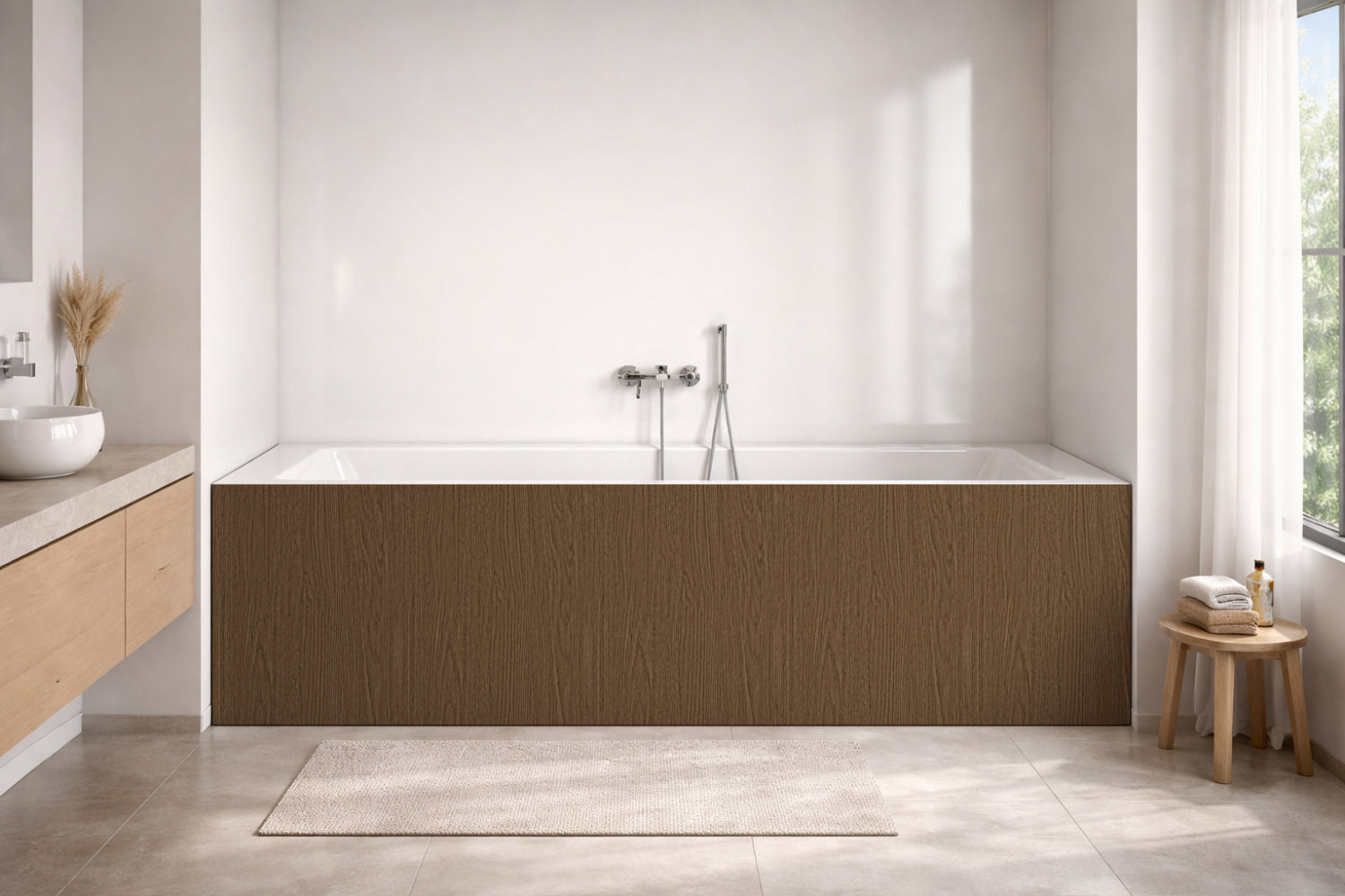 Badewannenverkleidung Holzoptik