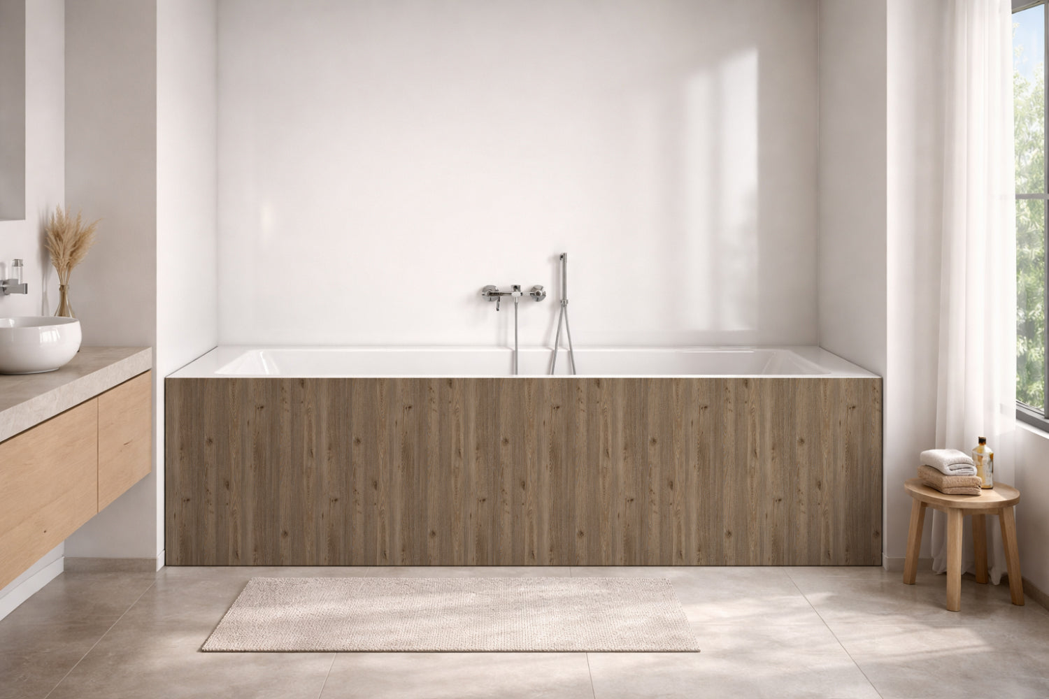 Badewannenverkleidung Holzoptik