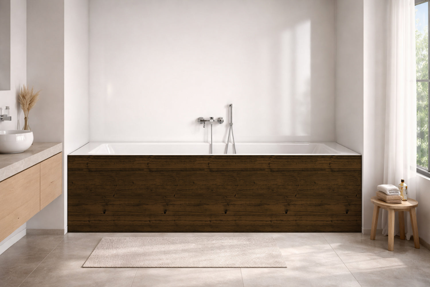 Badewannenverkleidung Holzoptik