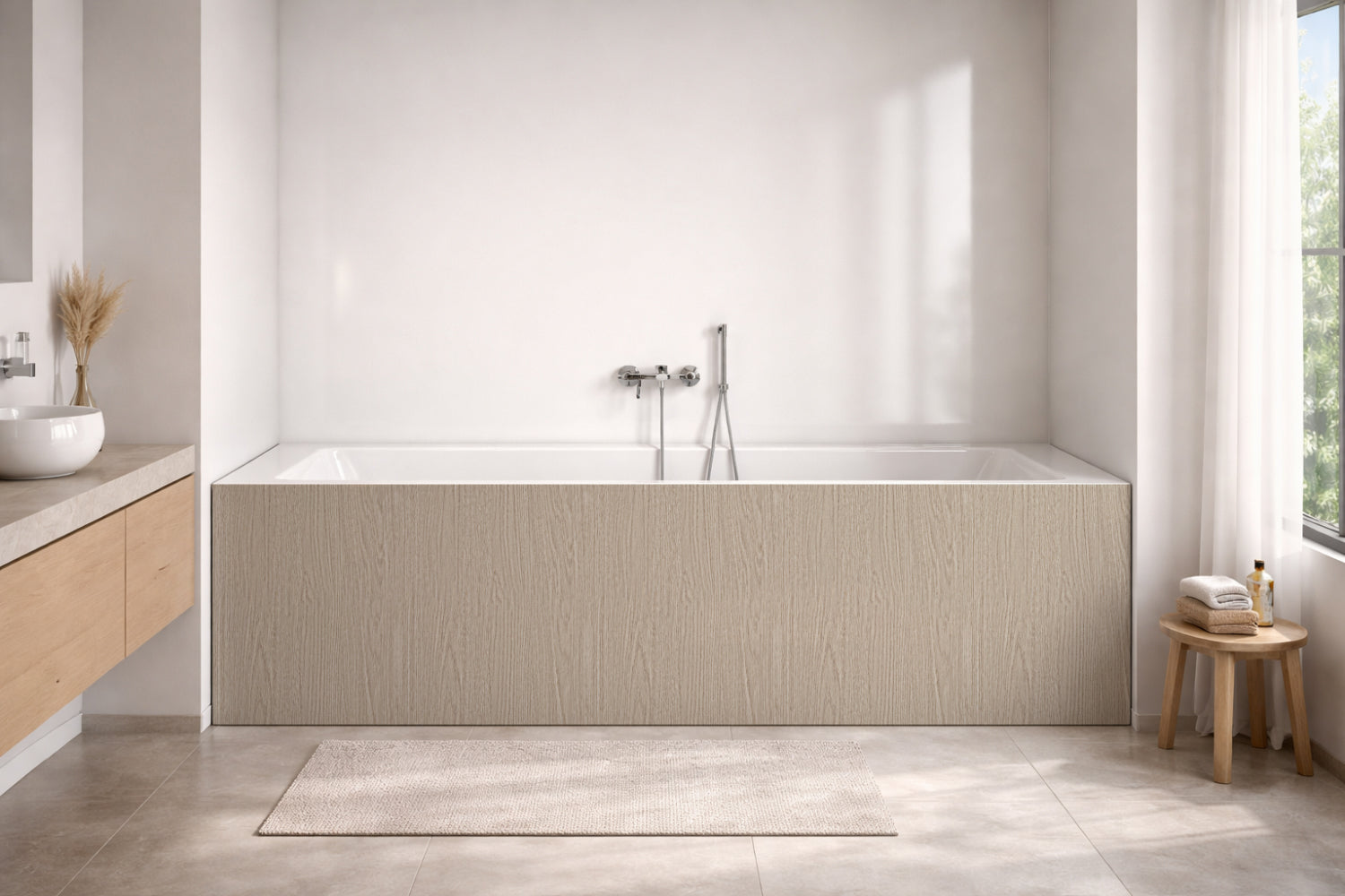 Badewannenverkleidung Holzoptik